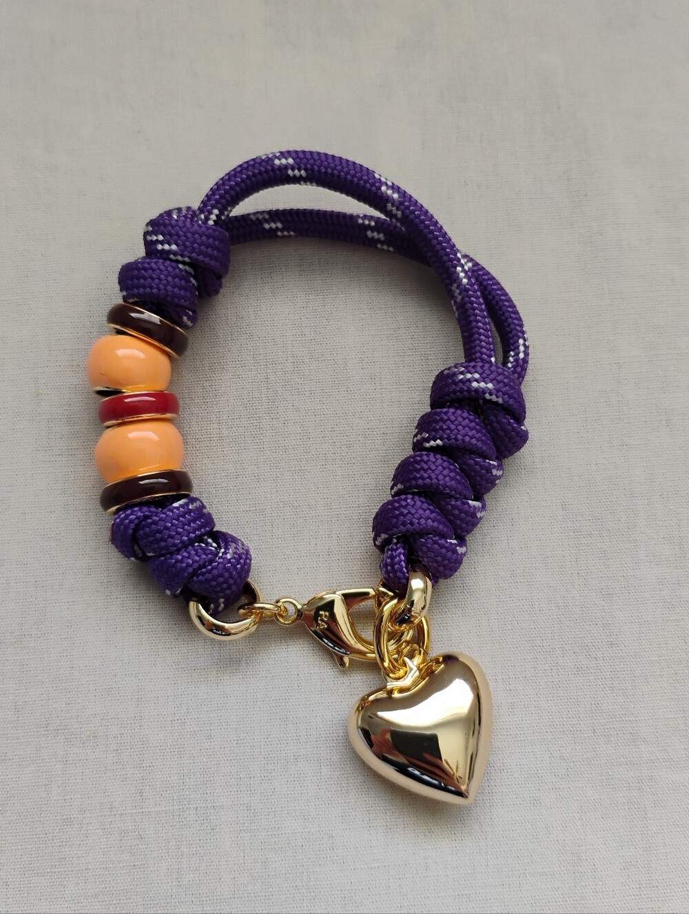 Roxanne Assoulin The Super Size Happy Cord Bracelet With Gold Charm